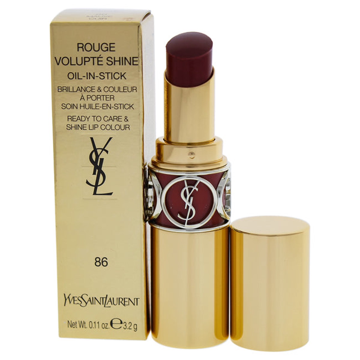 Yves Saint Laurent Rouge Volupte Shine Oil-In-Stick Lipstick - 86 Mauve Cuir by Yves Saint Laurent for Women - 011 oz Lipstick