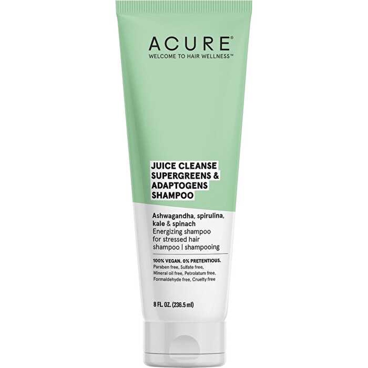Acure Juice Cleanse Supergreens Adaptogens Shampoo 236ml
