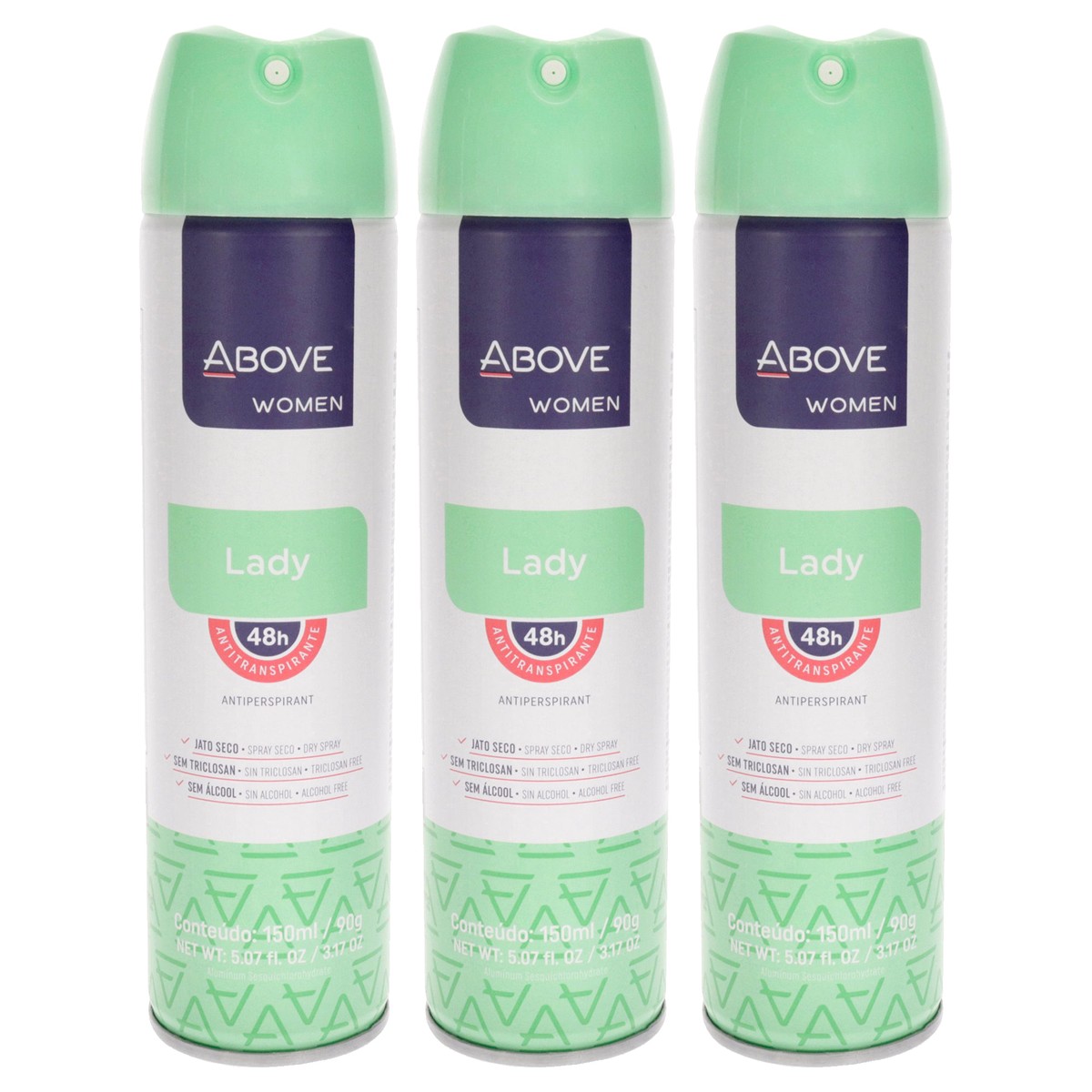 Above 48 Hours Antiperspirant Deodorant - Lady by Above for Women - 317 oz Deodorant Spray - Pack of 3