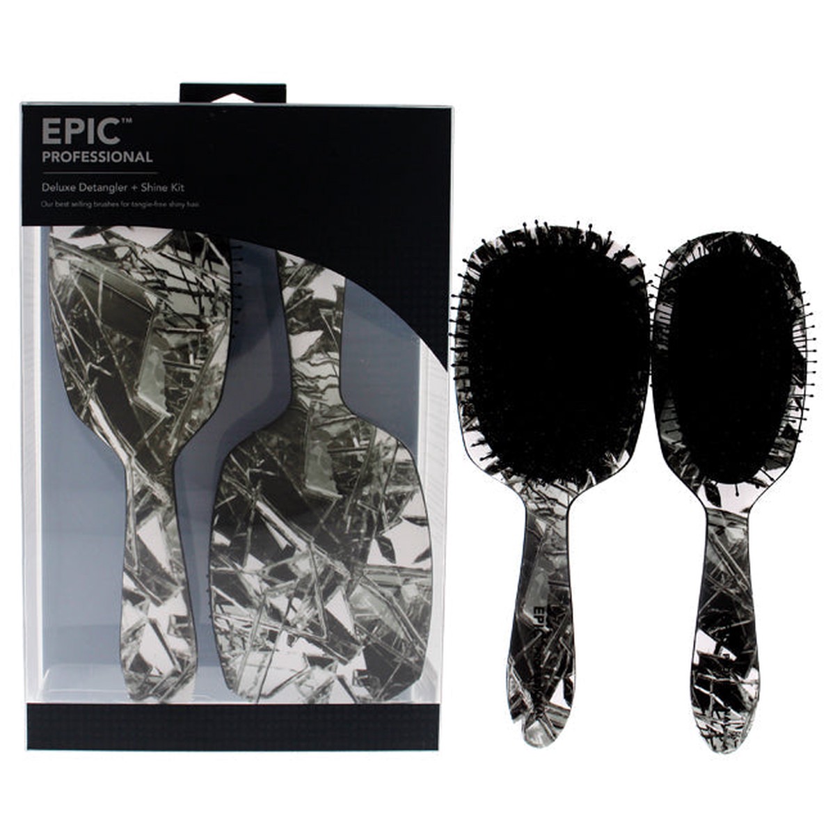 Wet Brush Epic Break the Mold Prep and Finish Set by Wet Brush for Unisex - 2 Pc Kit Deluxe Detangler Deluxe Shine