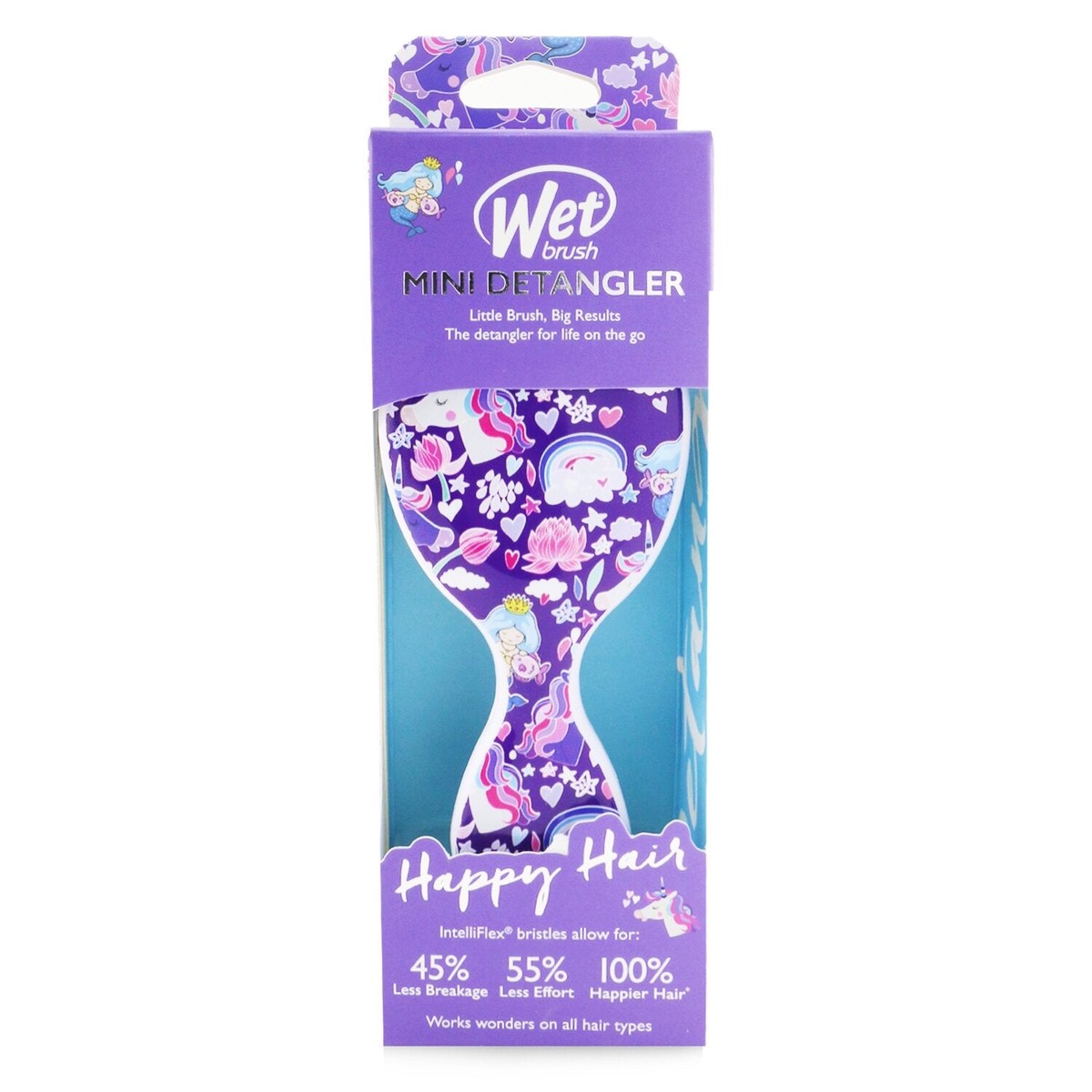 Wet Brush Mini Detangler Happy Hair - Mermaids Unicorns 1pc