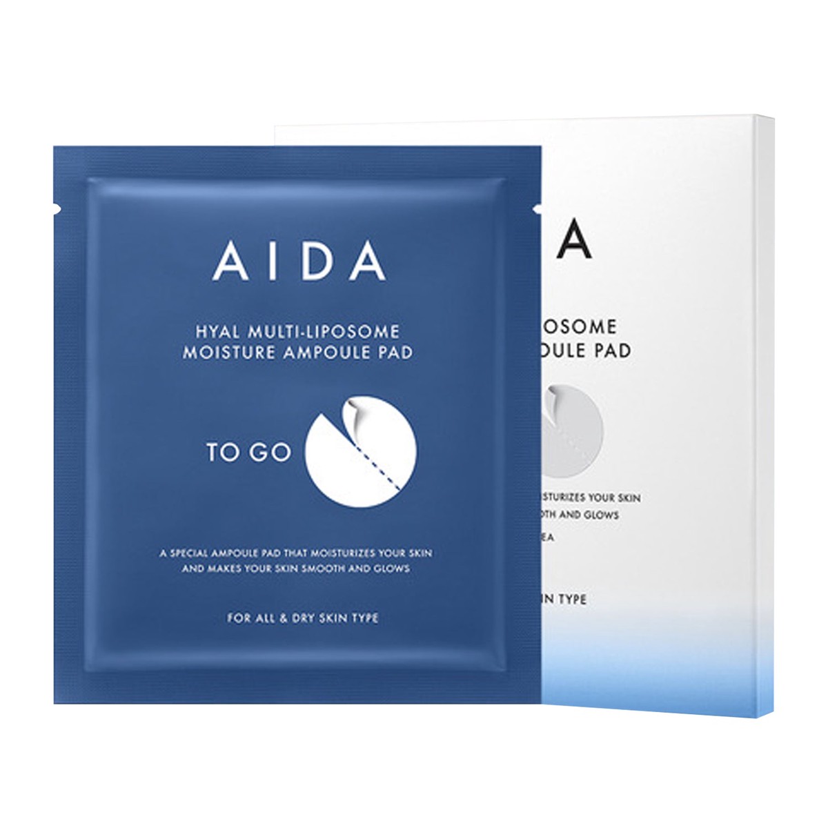 AIDA Hyal Multi-Liposome Moisture Ampoule Pad To Go 1Box (2ea5 Pouch)