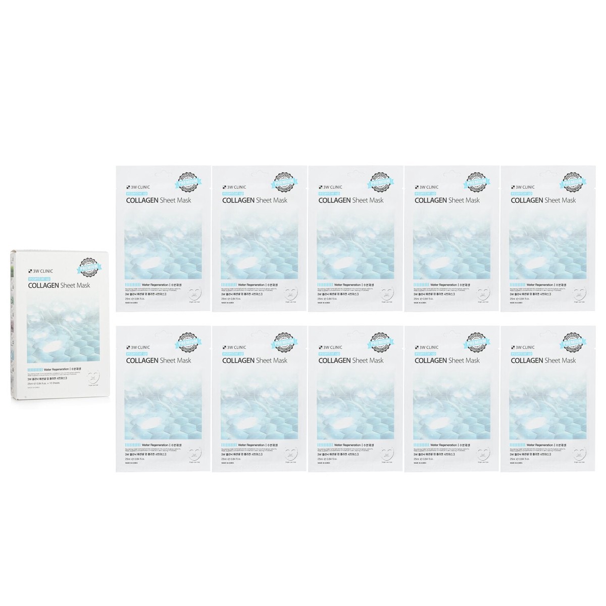 3W Clinic Mask Sheet - Essential Up Collagen 10pcs x 25ml