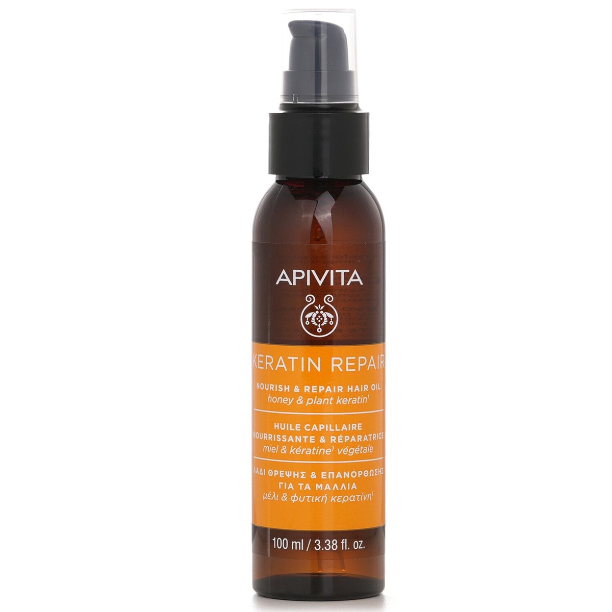 Apivita Keratin Repair Nourish Repair Hair Oil Honey Plant Keratin 100ml
