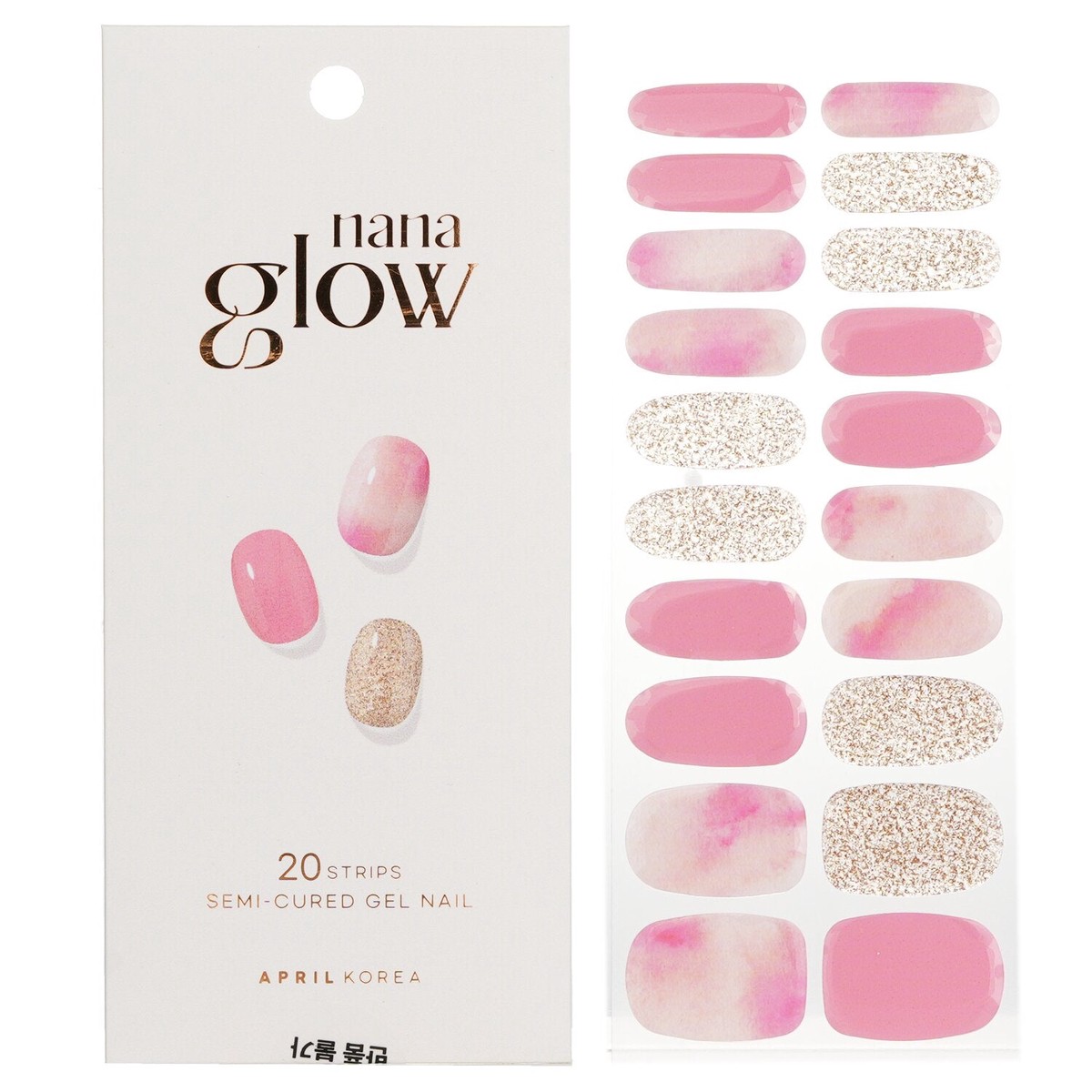 April Korea Nanaglow Nail Sticker - GN22 20pcs