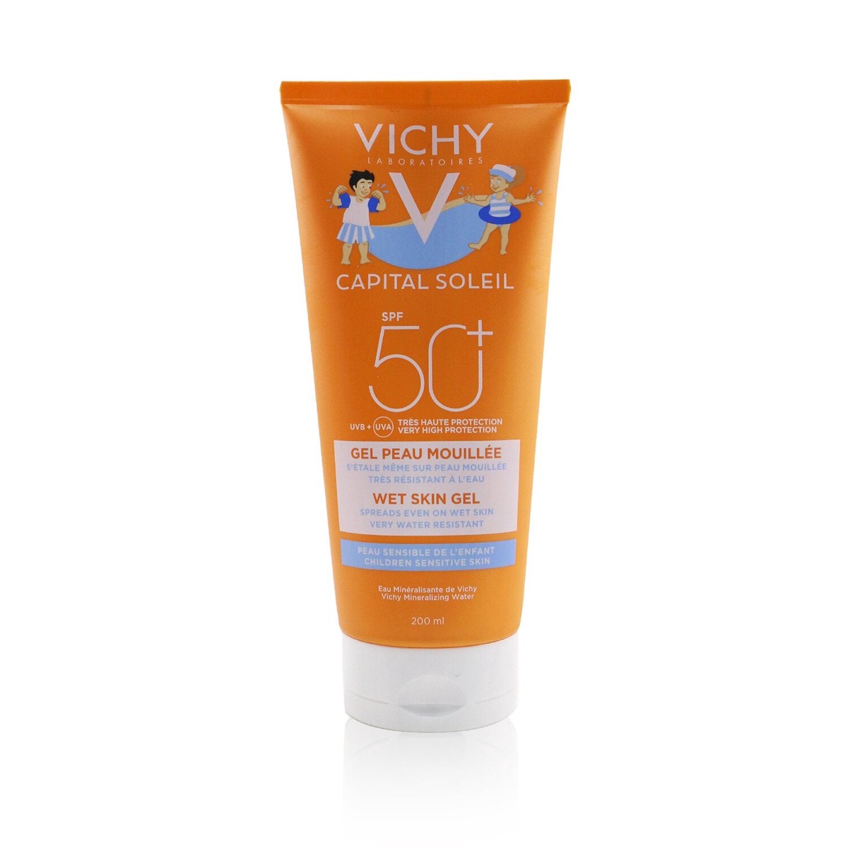 Vichy Capital Soleil Wet Skin Gel SPF 50 - For Children Sensitive Skin (Water Resistant) 200ml67oz