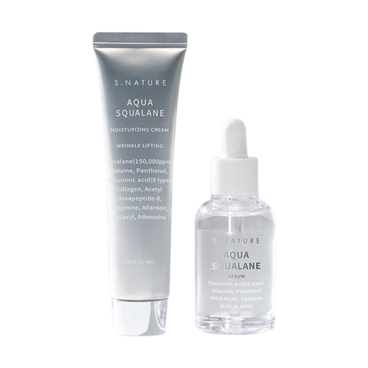 SNATURE Aqua Squalane Best Set (Moisture Cream 60ml Serum 50ml)