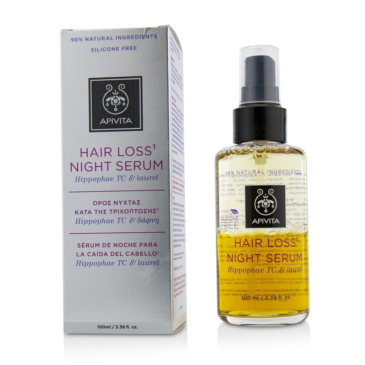 Apivita Hair Loss Night Serum with Hippophae TC Laurel 100ml338oz