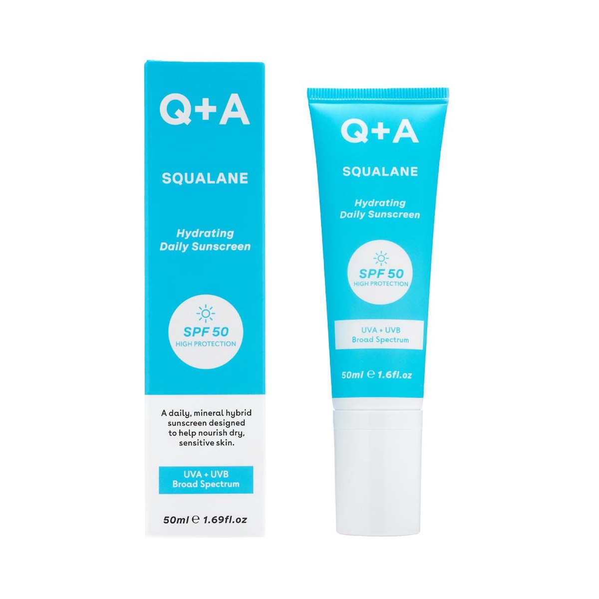 QA Squalane SPF50 Hydrating Facial Sunscreen