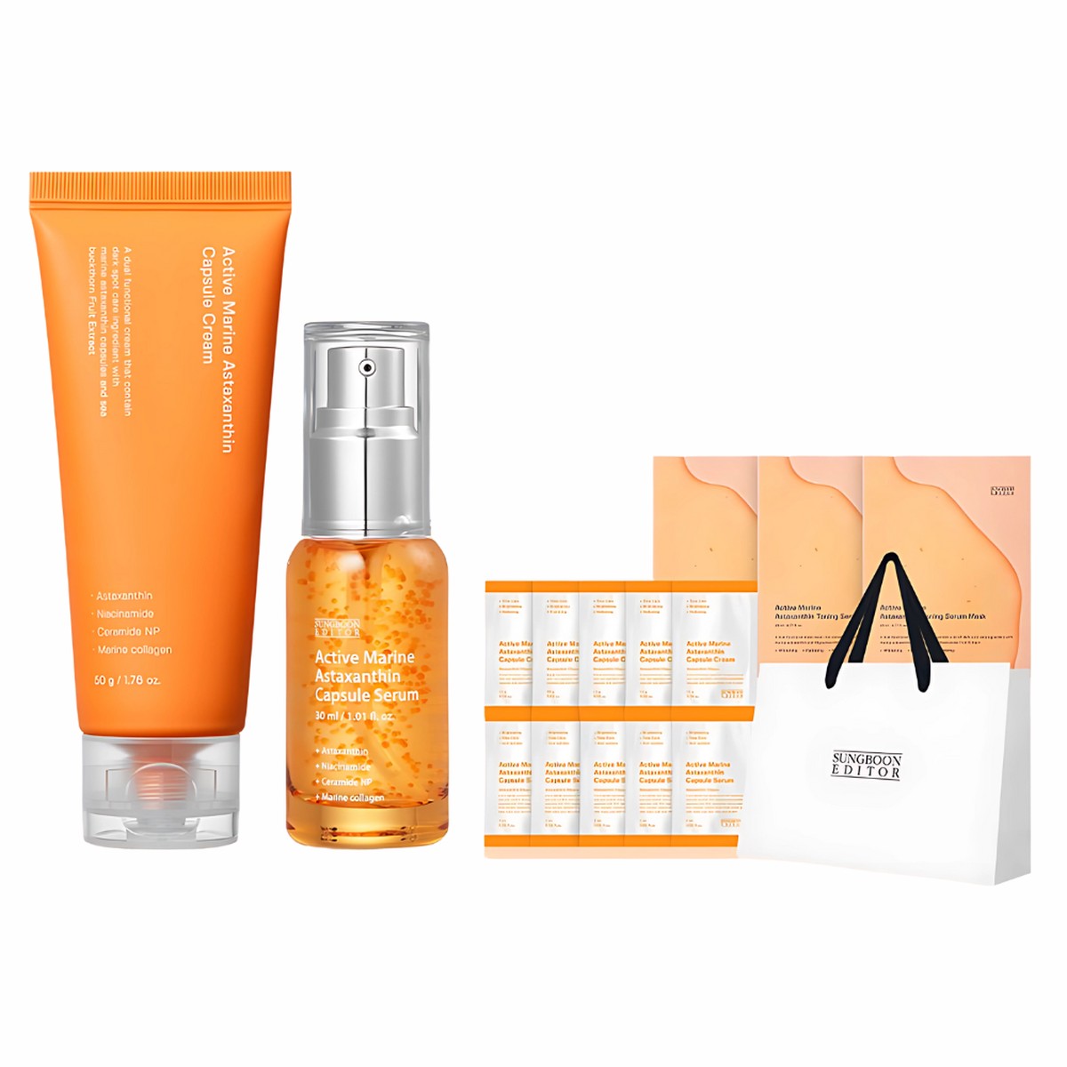 SUNGBOON EDITOR GIFT SET Marine Astaxanthin Cream (50g) Serum (30ml)