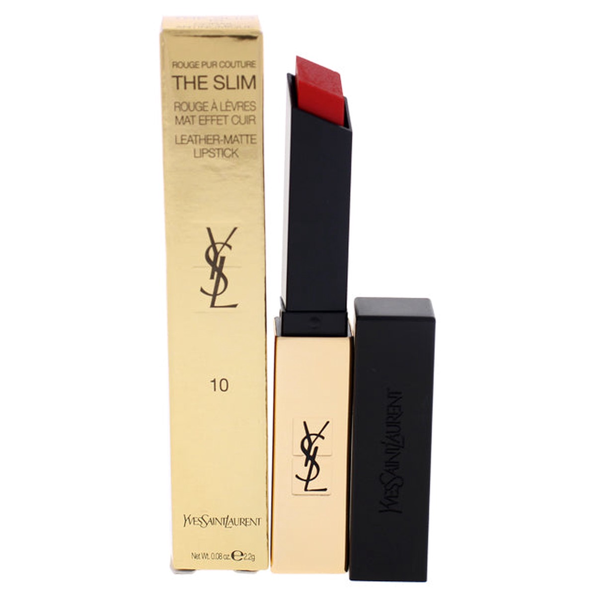 Yves Saint Laurent Rouge Pur Couture The Slim Matte Lipstick - 10 Corail Antinomique by Yves Saint Laurent for Women - 008 oz Lipstick