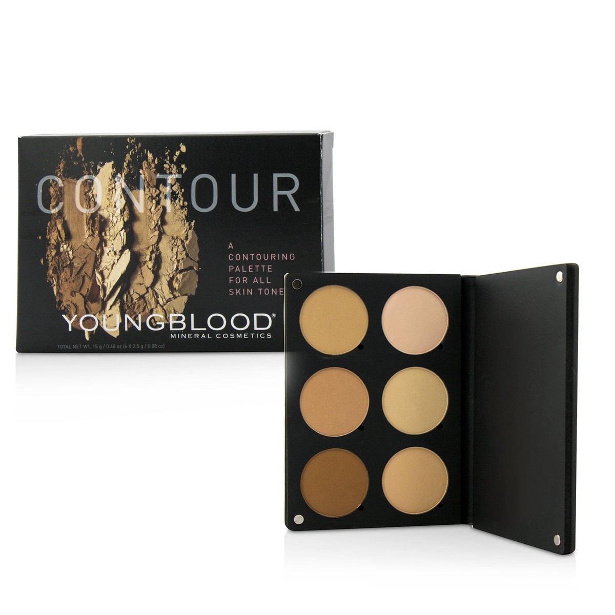 Youngblood Contour Palette For All Skin Tones (3x Highlight Shades 3x Contouring Shades) 15g048oz