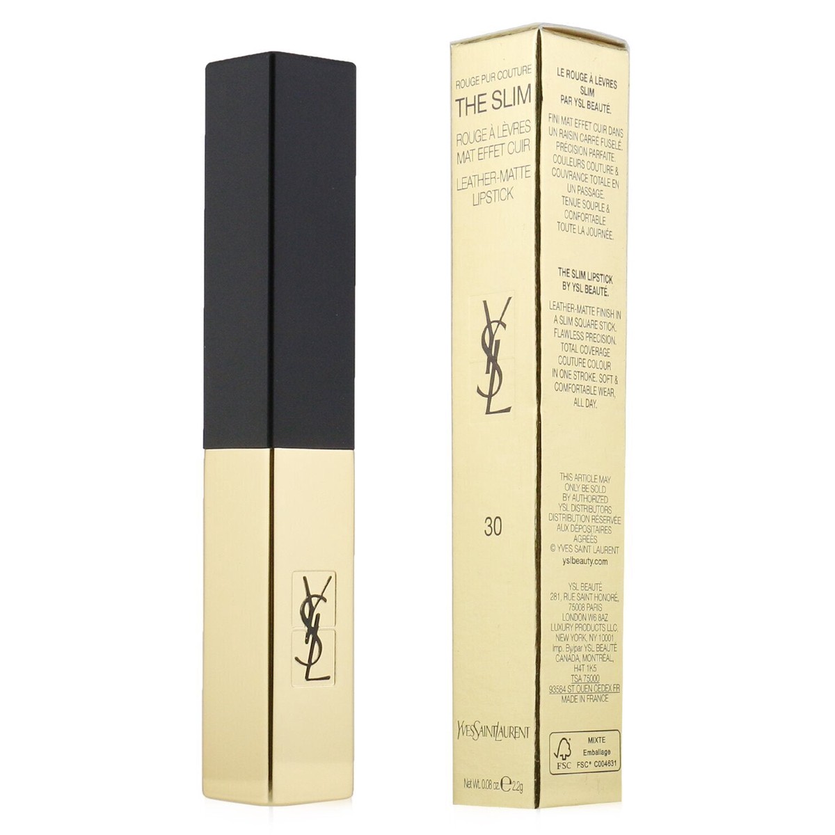 Yves Saint Laurent Rouge Pur Couture The Slim Leather Matte Lipstick - 30 Nude Protest 22g008oz