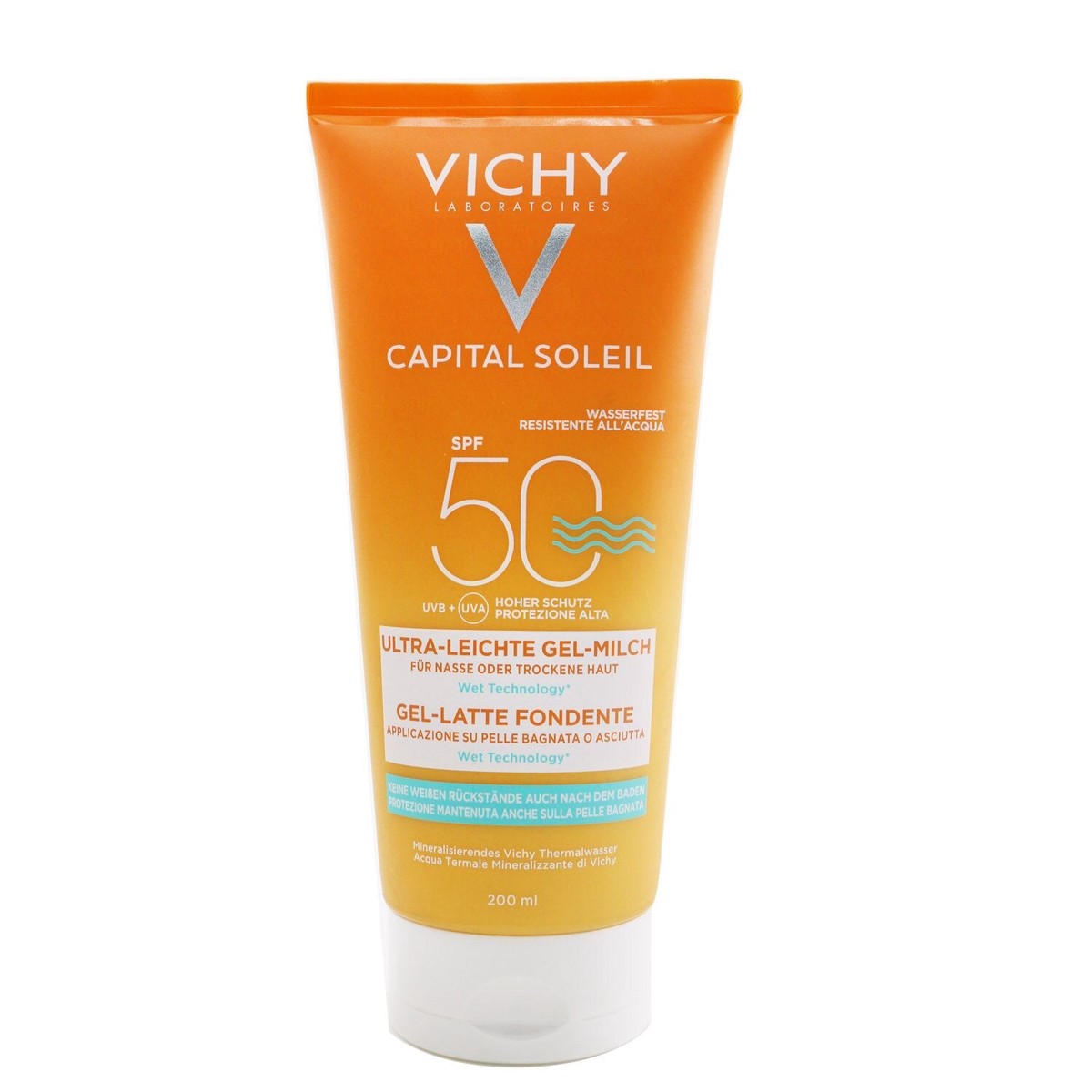Vichy Capital Soleil Melting Milk Gel SPF 50 - Wet Technology (Water Resistant - Face Body) 200ml67oz