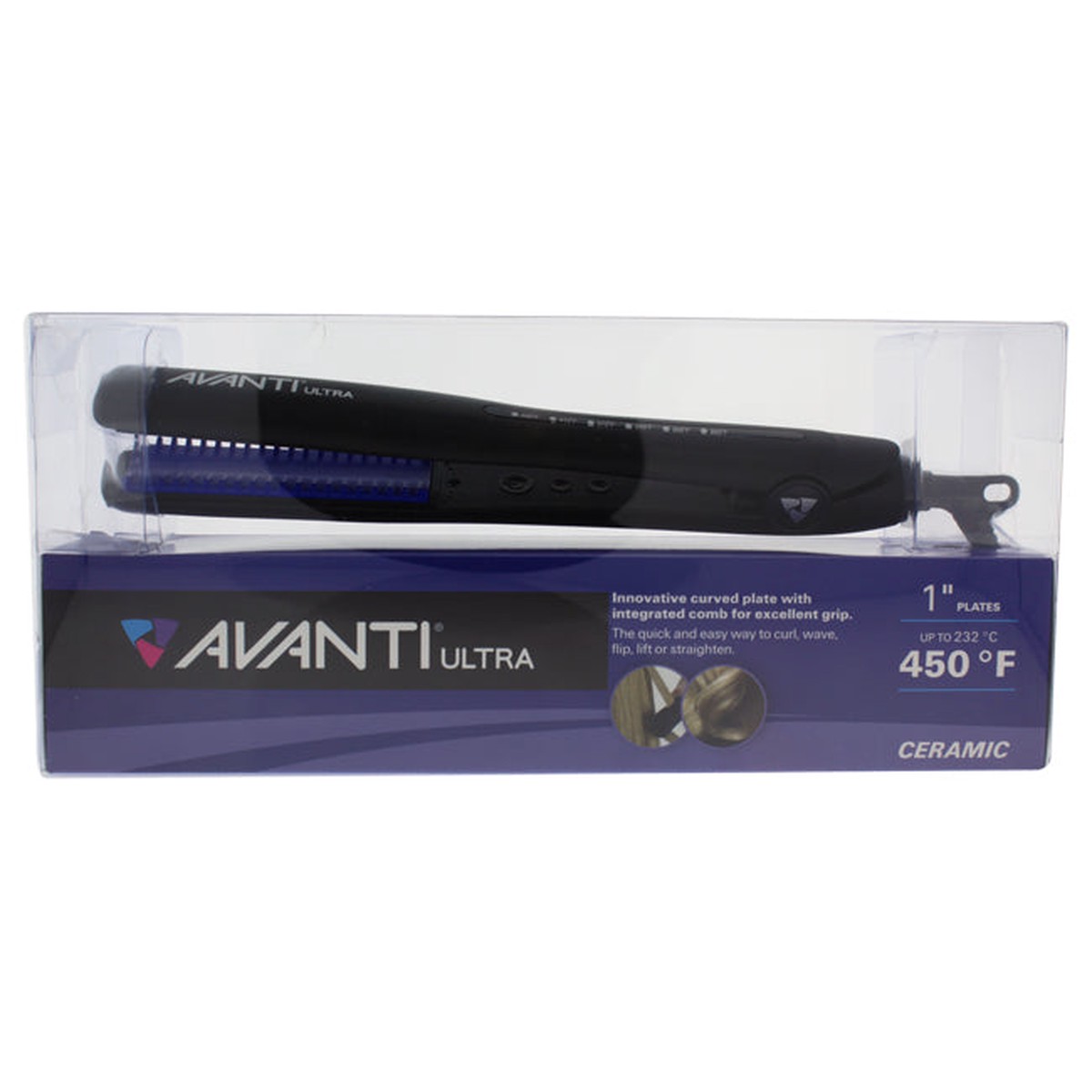 Avanti Ultra Avanti Ceramic Flat Iron - Model AV21N1C - Black by Avanti Ultra for Unisex - 1 Inch Flat Iron