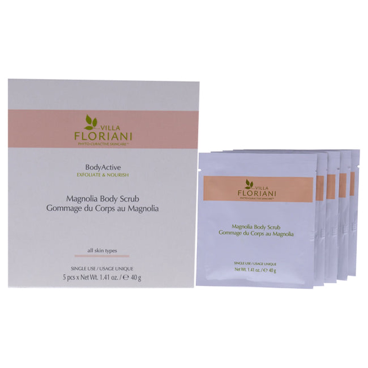 Villa Floriani BodyActive Body Scrub - Magnolia by Villa Floriani for Women -5 x 141 oz Scrub