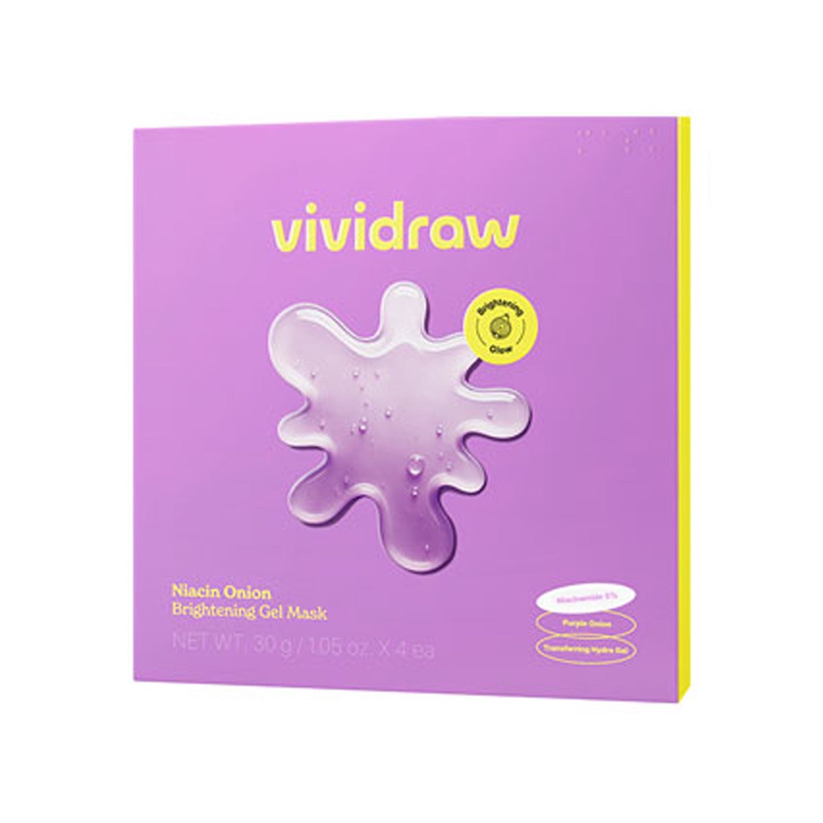 vividraw Niacin Onion Brightening Gel Mask 4ea