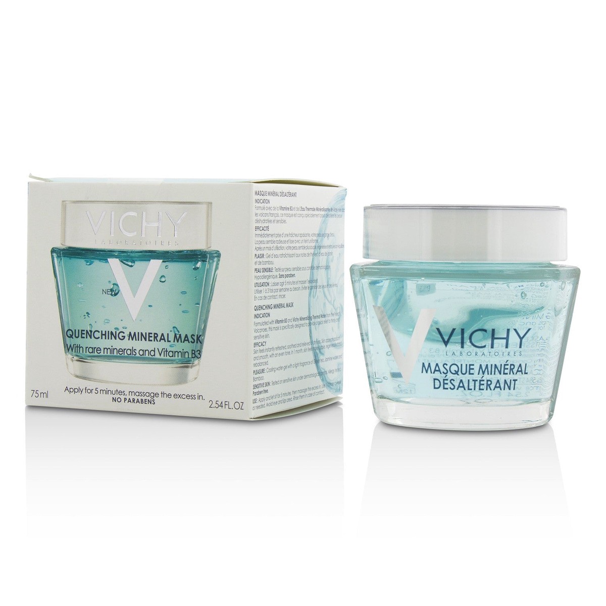 Vichy Quenching Mineral Mask w Rare Minerals Vitamin B3 75ml254oz