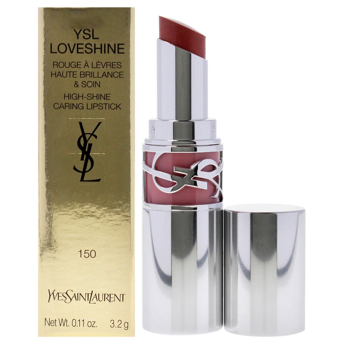 Yves Saint Laurent Love Shine Lipstick - 150 Nude Lingerie by Yves Saint Laurent for Women - 011 oz Lipstick