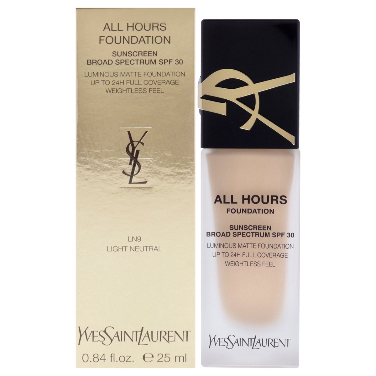 Yves Saint Laurent All Hours Foundation SPF 30 - LN9 Light Neutral by Yves Saint Laurent for Women - 084 oz Foundation