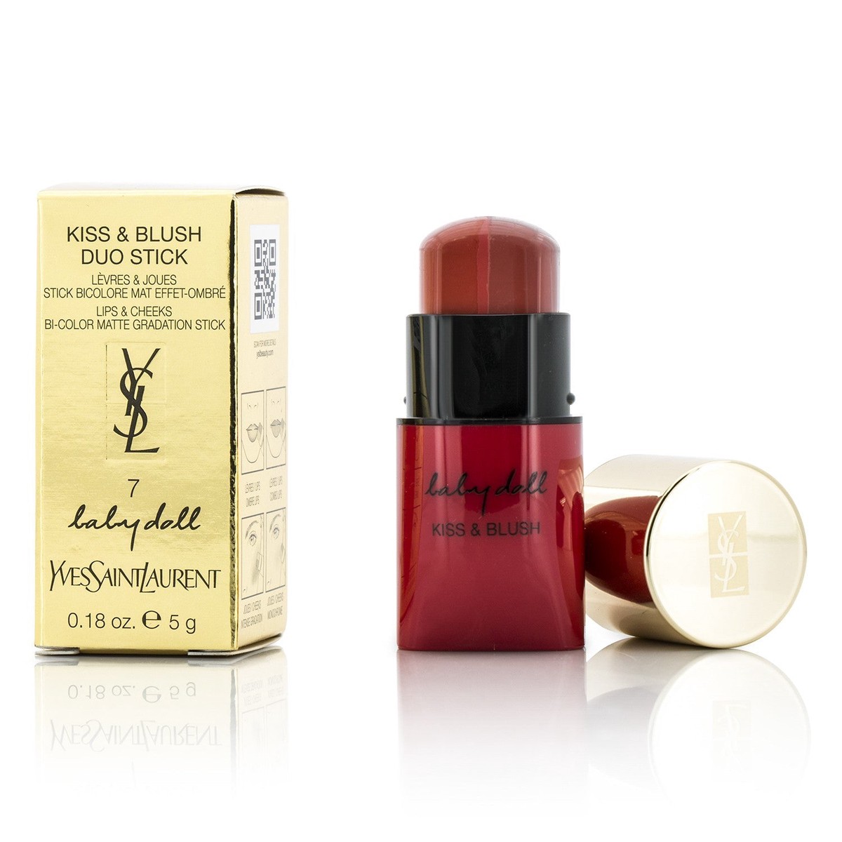 Yves Saint Laurent Baby Doll Kiss Blush Duo Stick - 7 From Mild to Spicy 5g018oz
