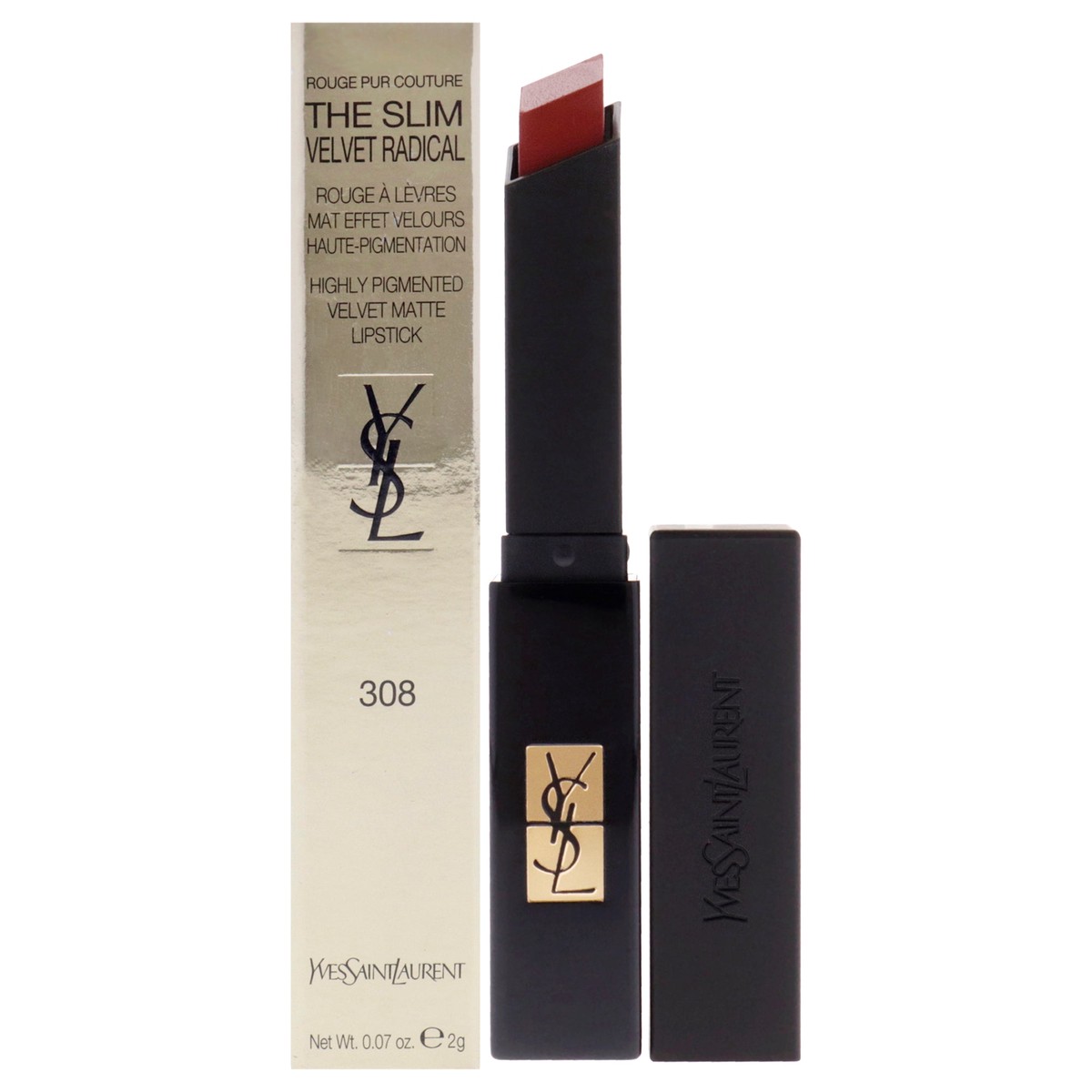 Yves Saint Laurent The Slim Velvet Radical Matte Lipstick - 308 Radical Chili by Yves Saint Laurent for Women - 007 oz Lipstick