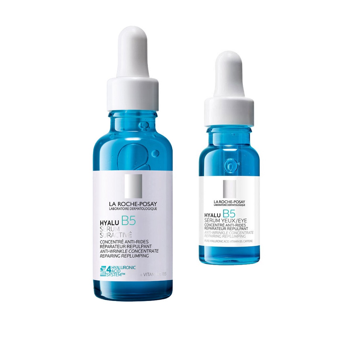 La Roche-Posay Replump Hydrate Hyalu B5 Duo Face Serum Eye Cream Hyaluronic Acid Concentrated Care