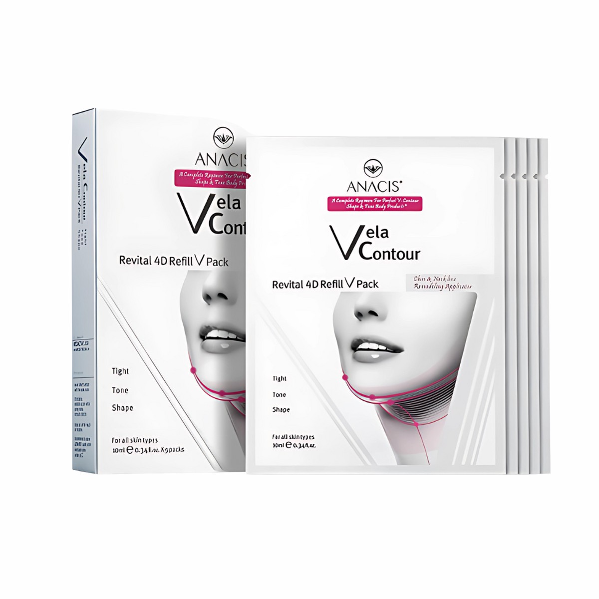 ANACIS Vela Contour 4D Refill V Pack 10ml 5 sheets