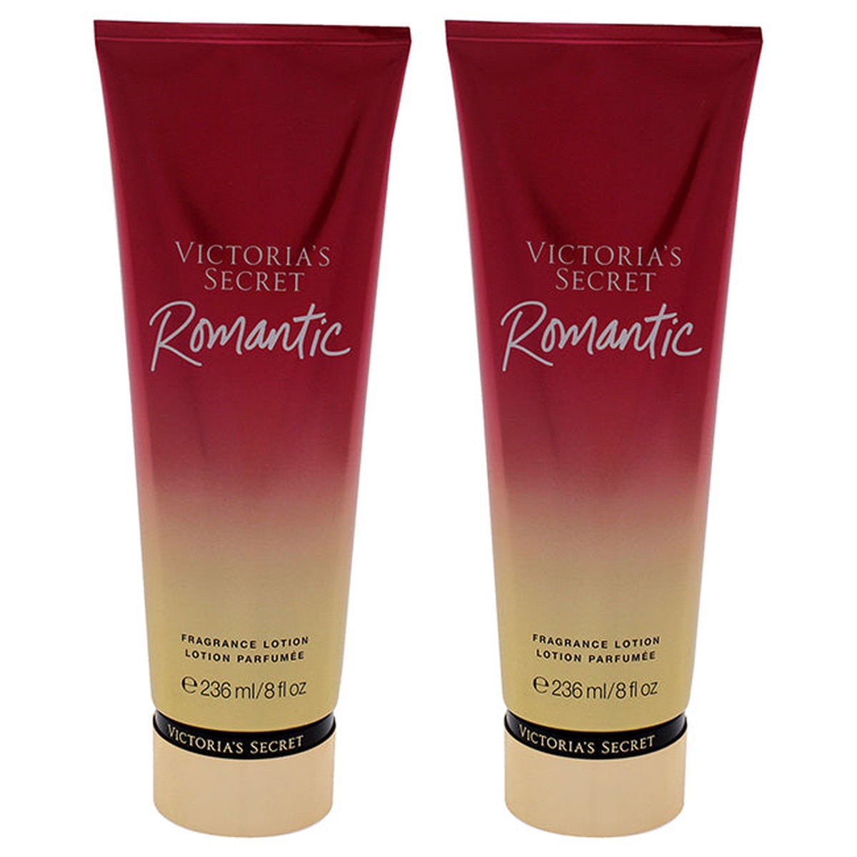 Victorias Secret Romantic Fragrance Lotion by Victorias Secret for Women - 8 oz Body Lotion - Pack of 2