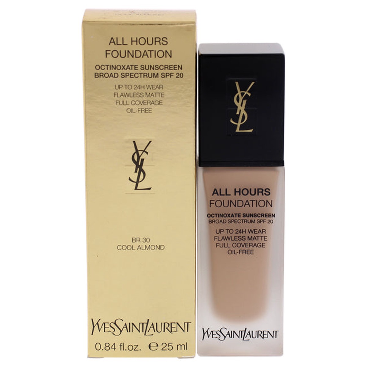 Yves Saint Laurent All Hours Foundation SPF 20 - BR30 Cool Almond by Yves Saint Laurent for Women - 084 oz Foundation