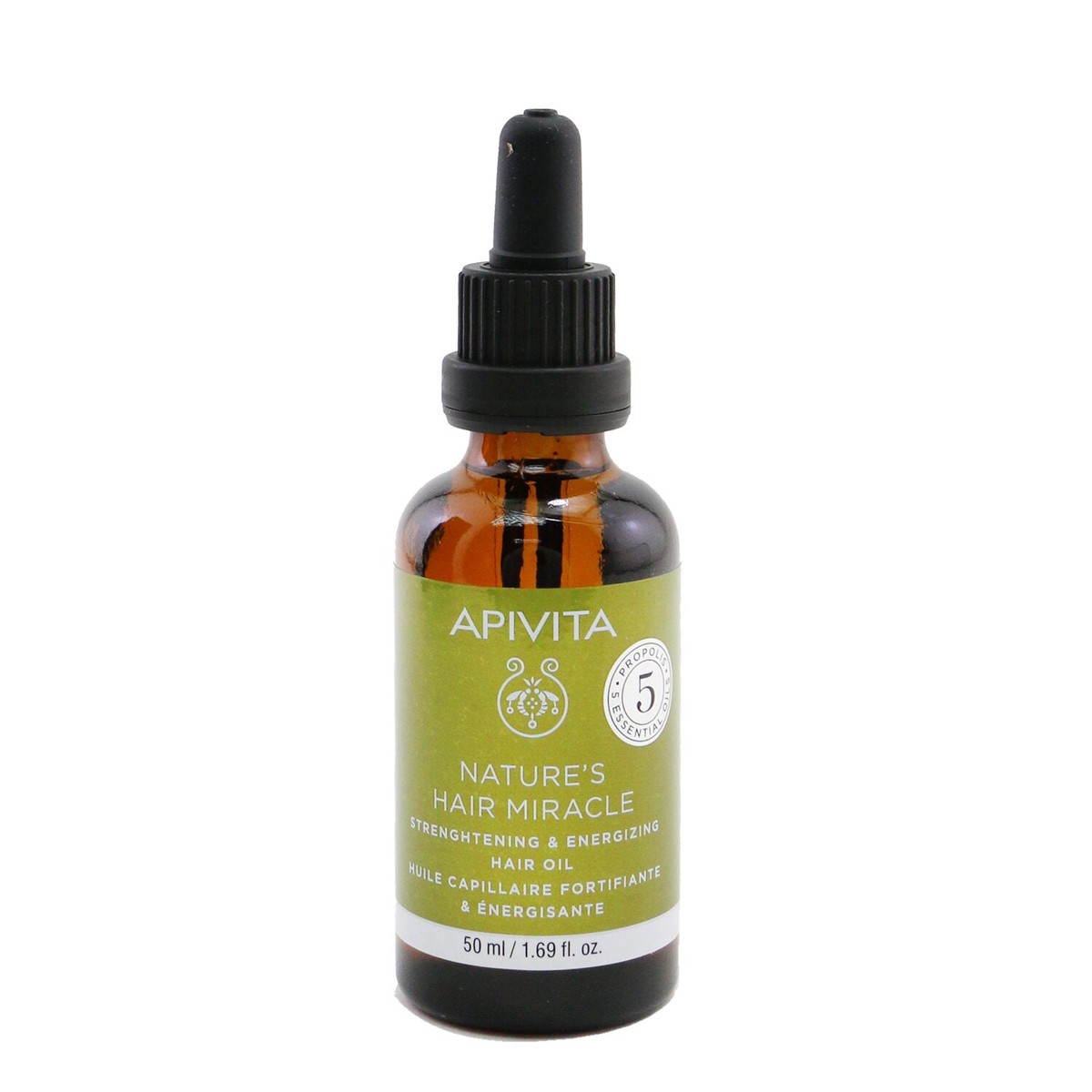Apivita Natures Hair Miracle Strengthening Energizing Hair Oil with Propolis (Box Slightly Damaged) 50ml169oz