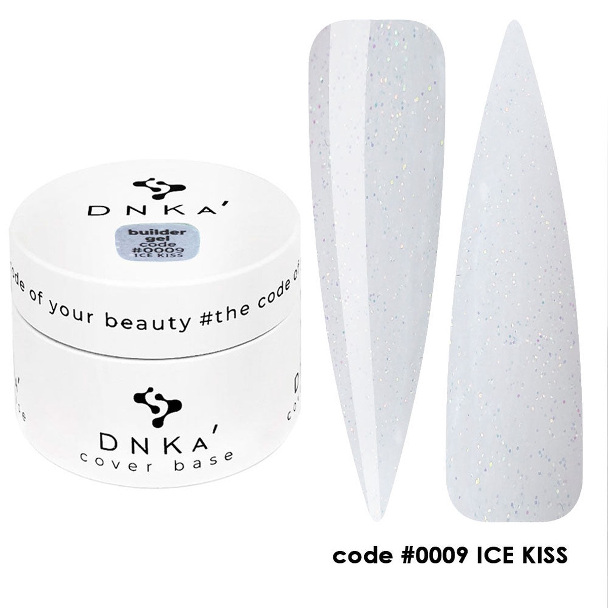 0009 DNKa Builder Gel Ice Kiss Shimmer Collection - 30ml
