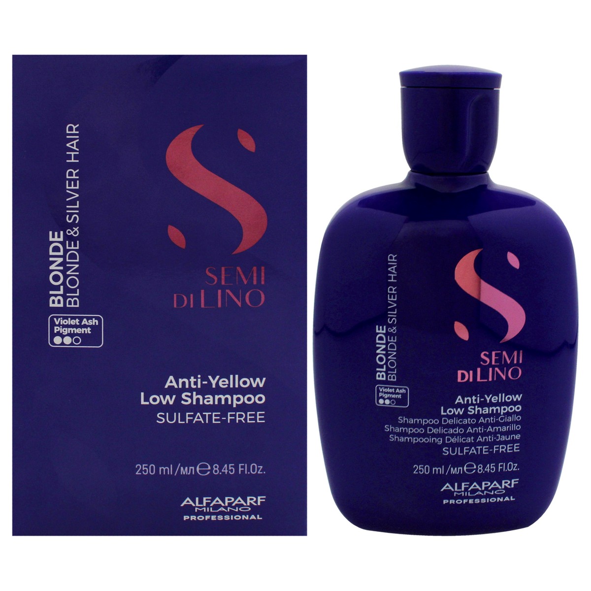 Alfaparf Milano Semi Di Lino Blonde Anti-Yellow Low Shampoo by Alfaparf Milano for Unisex - 84 oz Shampoo