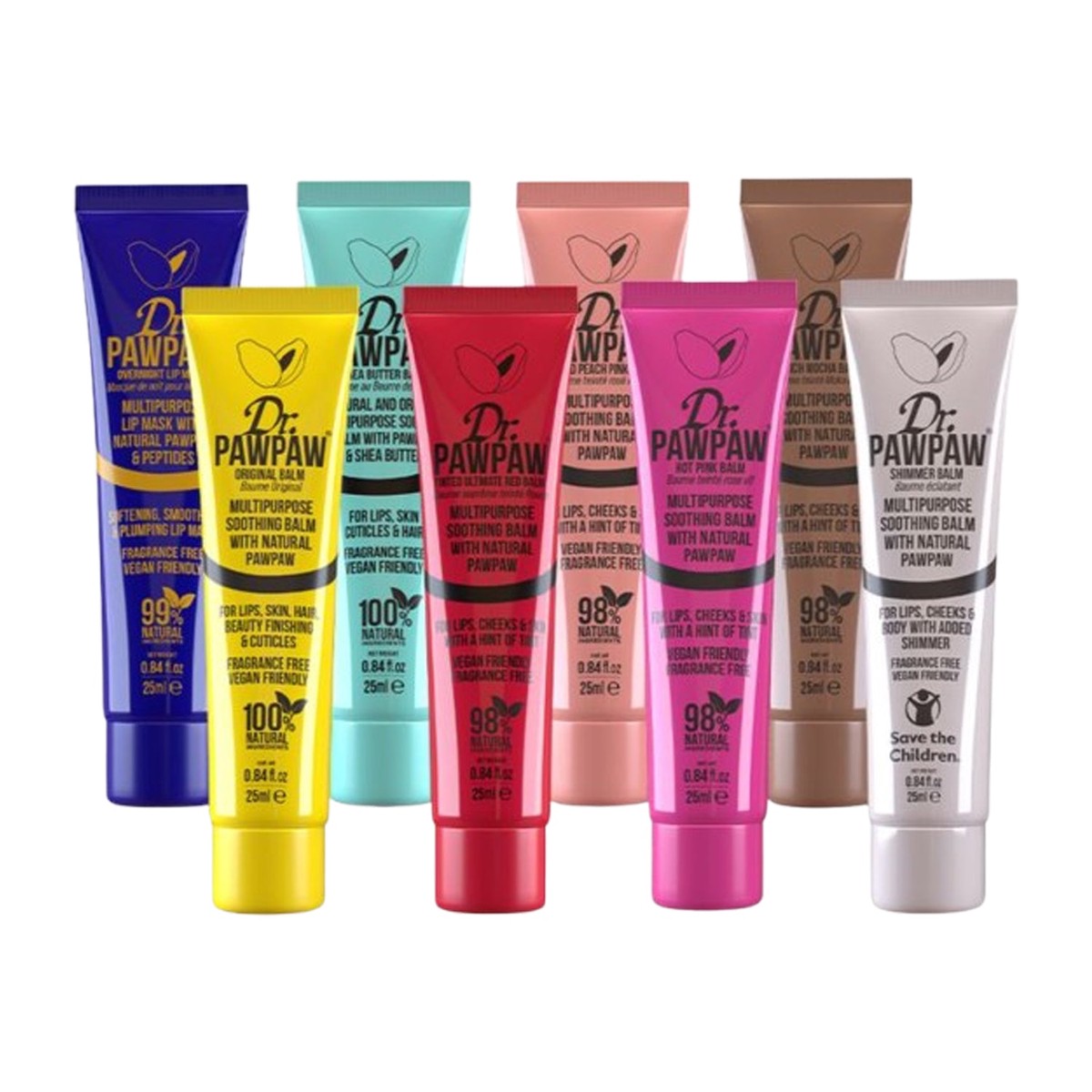 DrPawpaw Tinted Color Balm 25ml Collection 8 colors