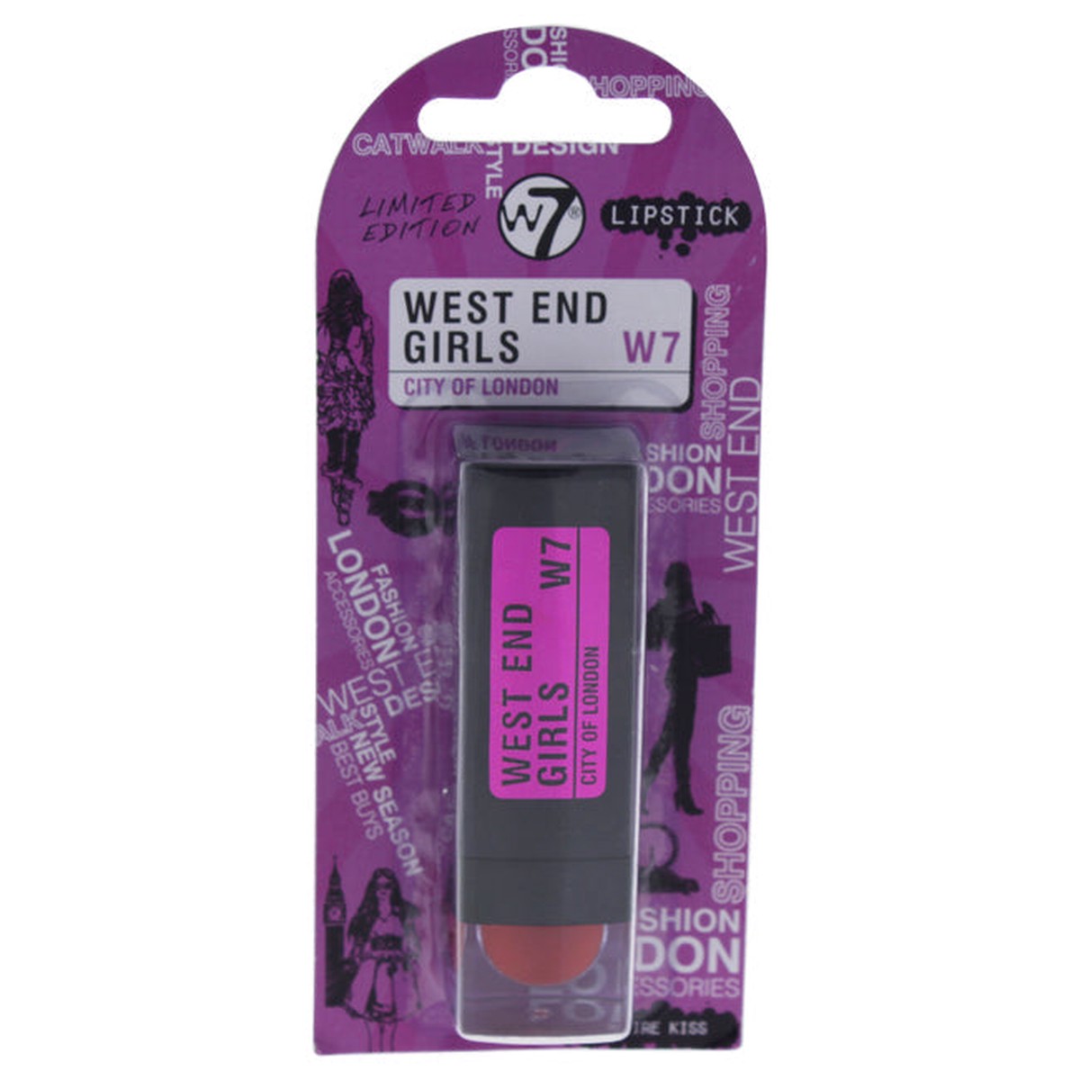 W7 West End Girls City Of London - Vampire Kiss by W7 for Women - 01 oz Lipstick