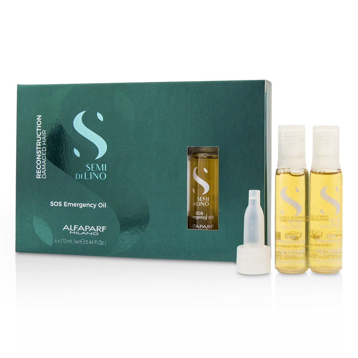 AlfaParf Semi Di Lino Reconstruction SOS Emergency Oil (Damaged Hair) 6x13ml044oz