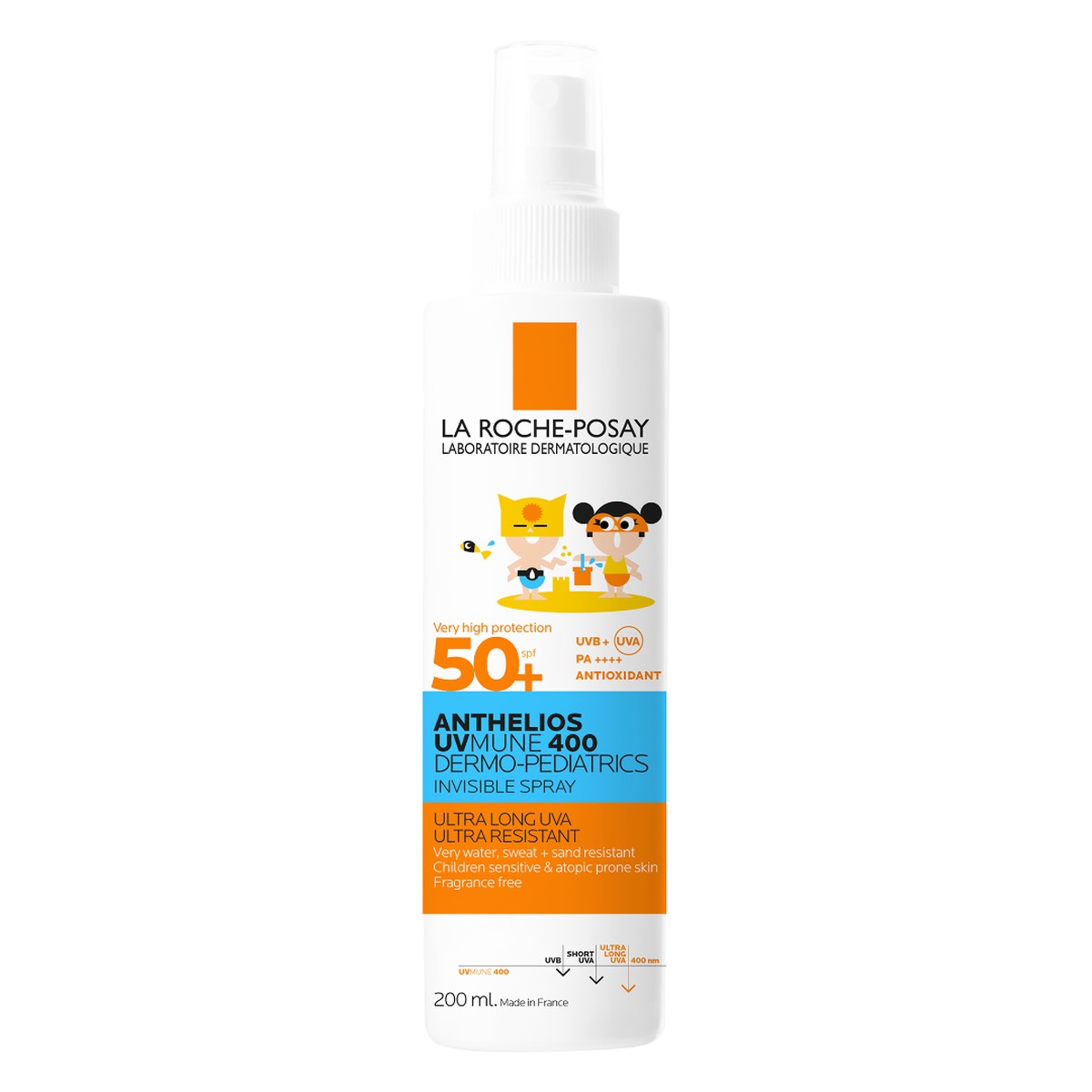 La Roche-Posay Anthelios UVmune 400 Dermo-Pediatrics Invisible Spray SPF50 For Childrens Sensitive Skin