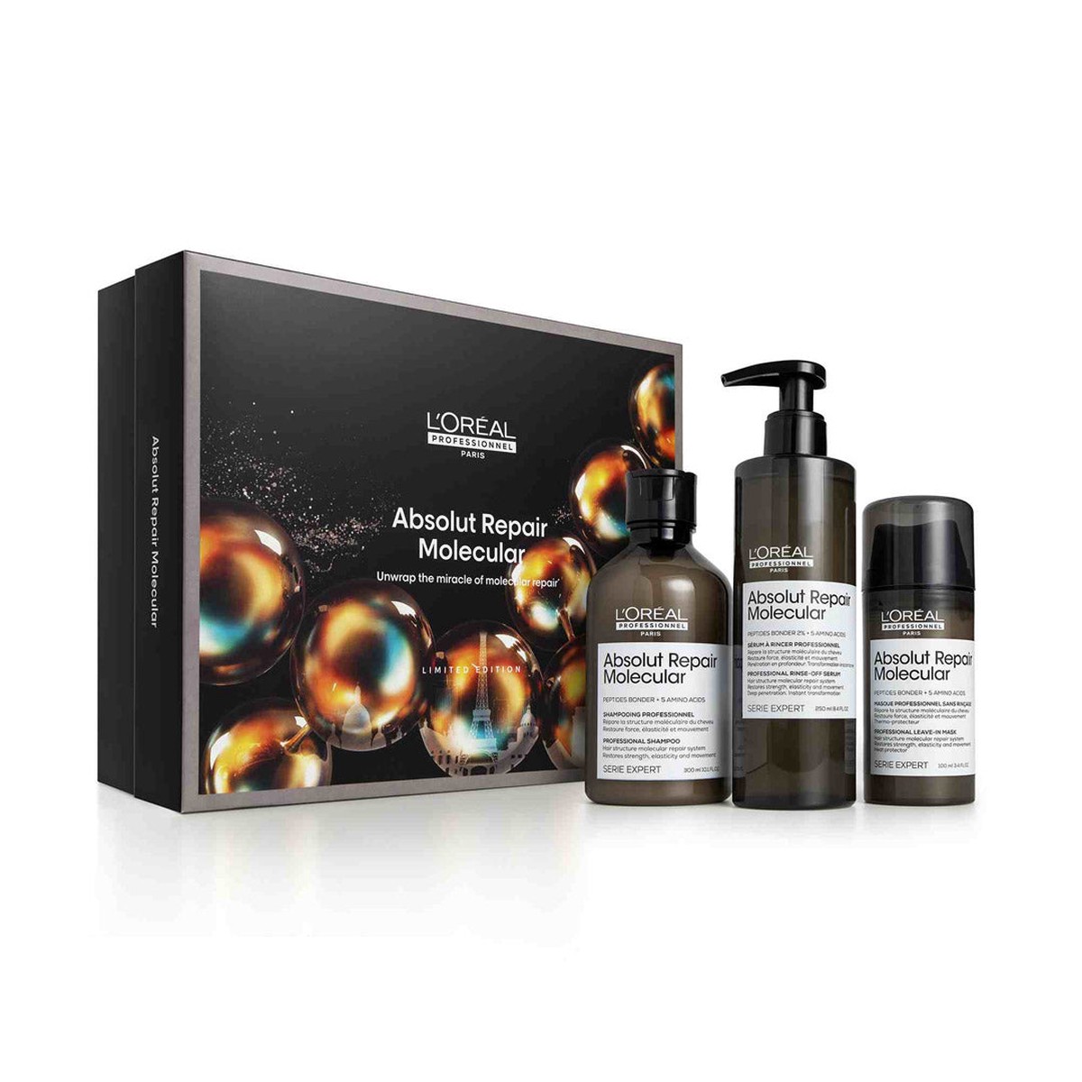 LOreal Professionnel Absolut Repair Molecular Trio Gift Set (Worth 63)