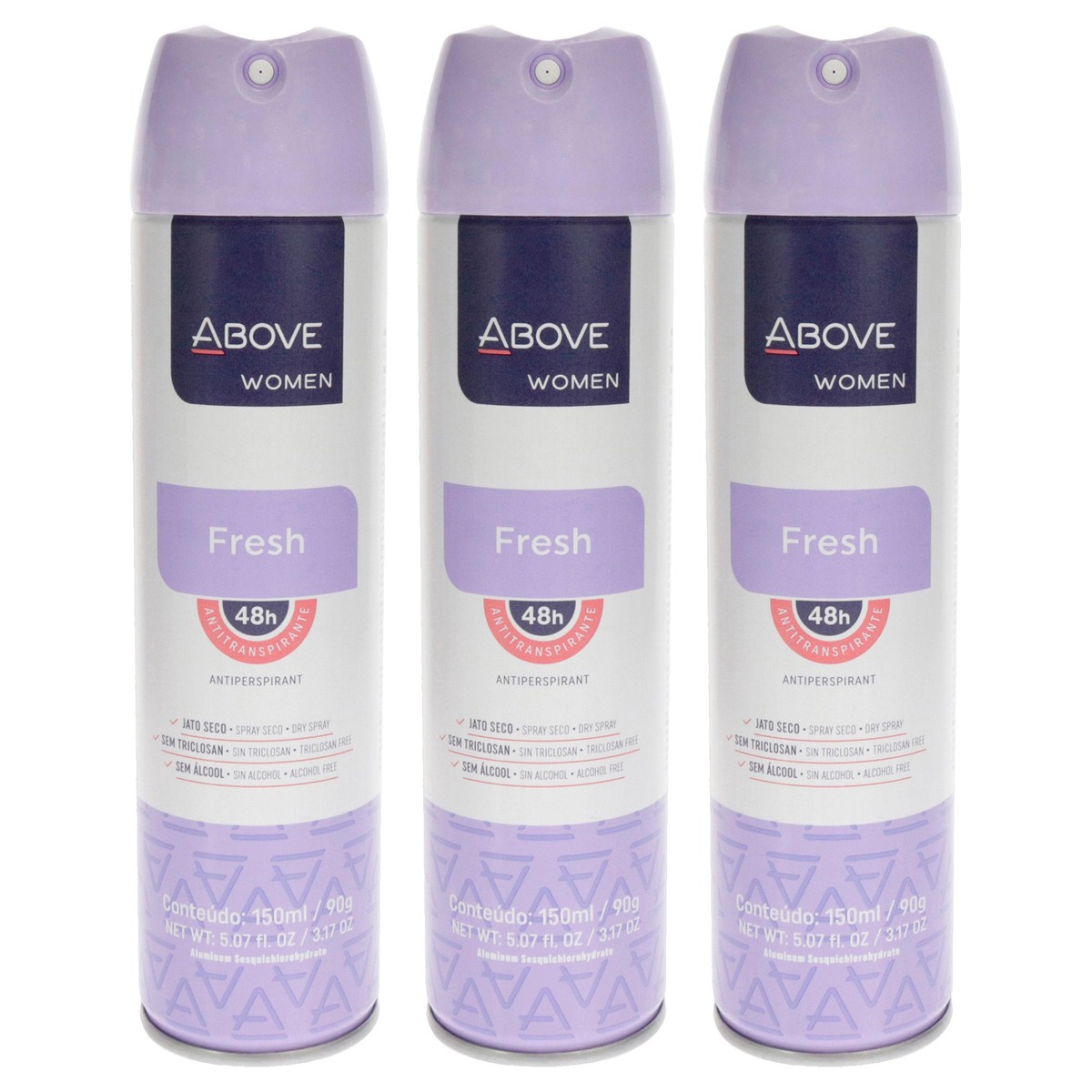 Above 48 Hours Antiperspirant Deodorant - Fresh by Above for Women - 317 oz Deodorant Spray - Pack of 3