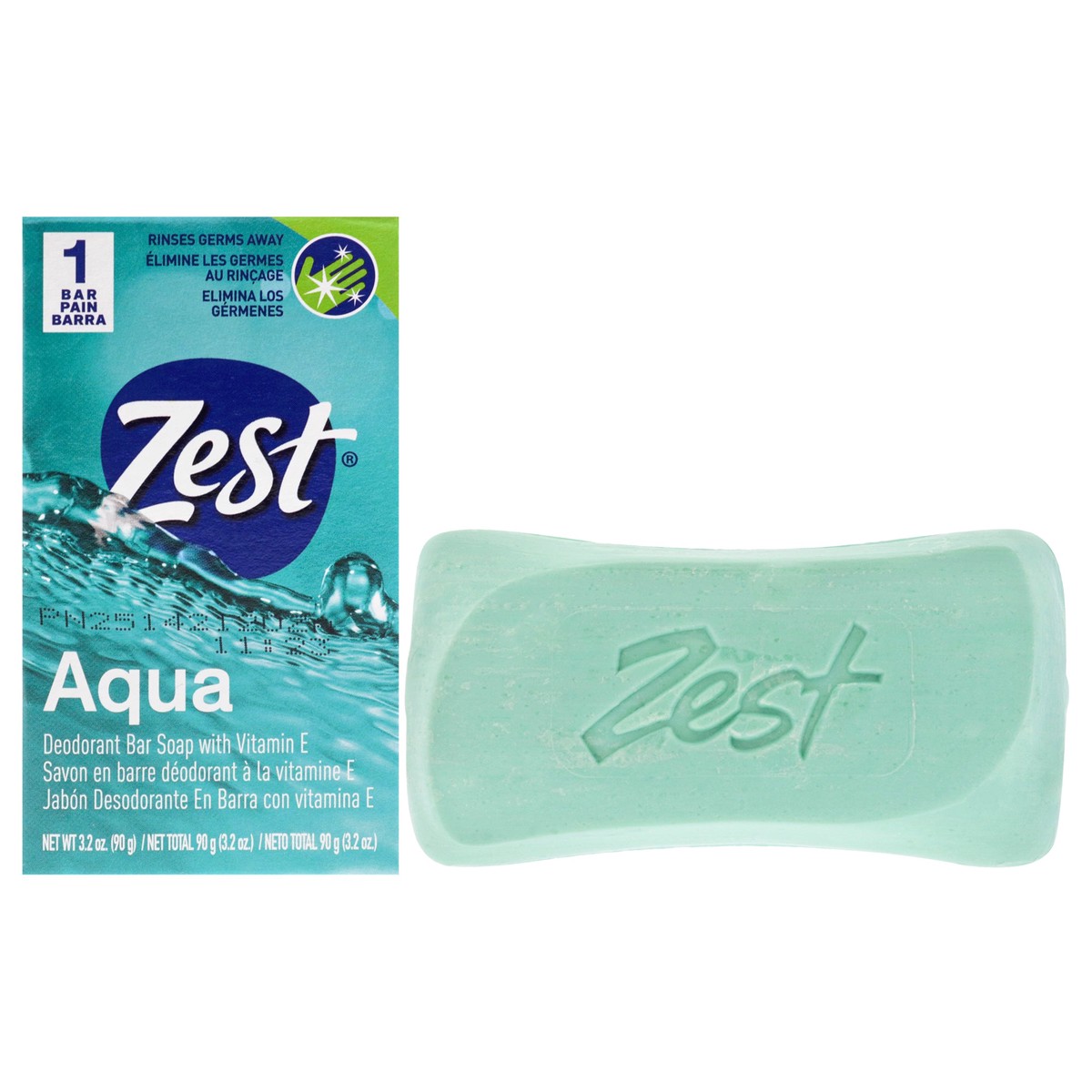 Zest Deodorant Bar Soap - Aqua by Zest for Women - 32 oz Bar Soap