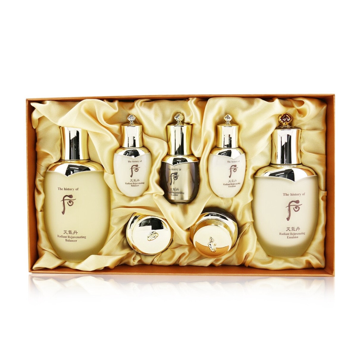Whoo (The History Of Whoo) Cheongidan Radiant Special Set Balancer (150ml 25ml) Emulsion (110ml 25ml) Essence 8ml Cream 10ml Eye Cream 5ml 7pcs