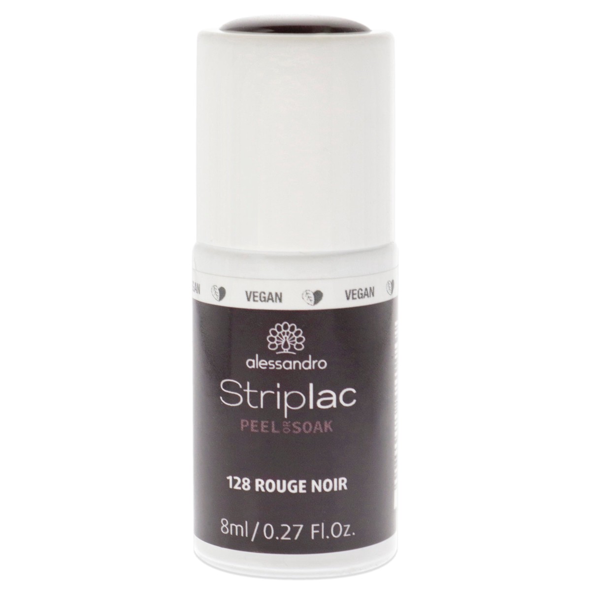 Alessandro Striplac Peel or Soak - 128 Rouge Noir by Alessandro for Women 027 oz Nail Polish