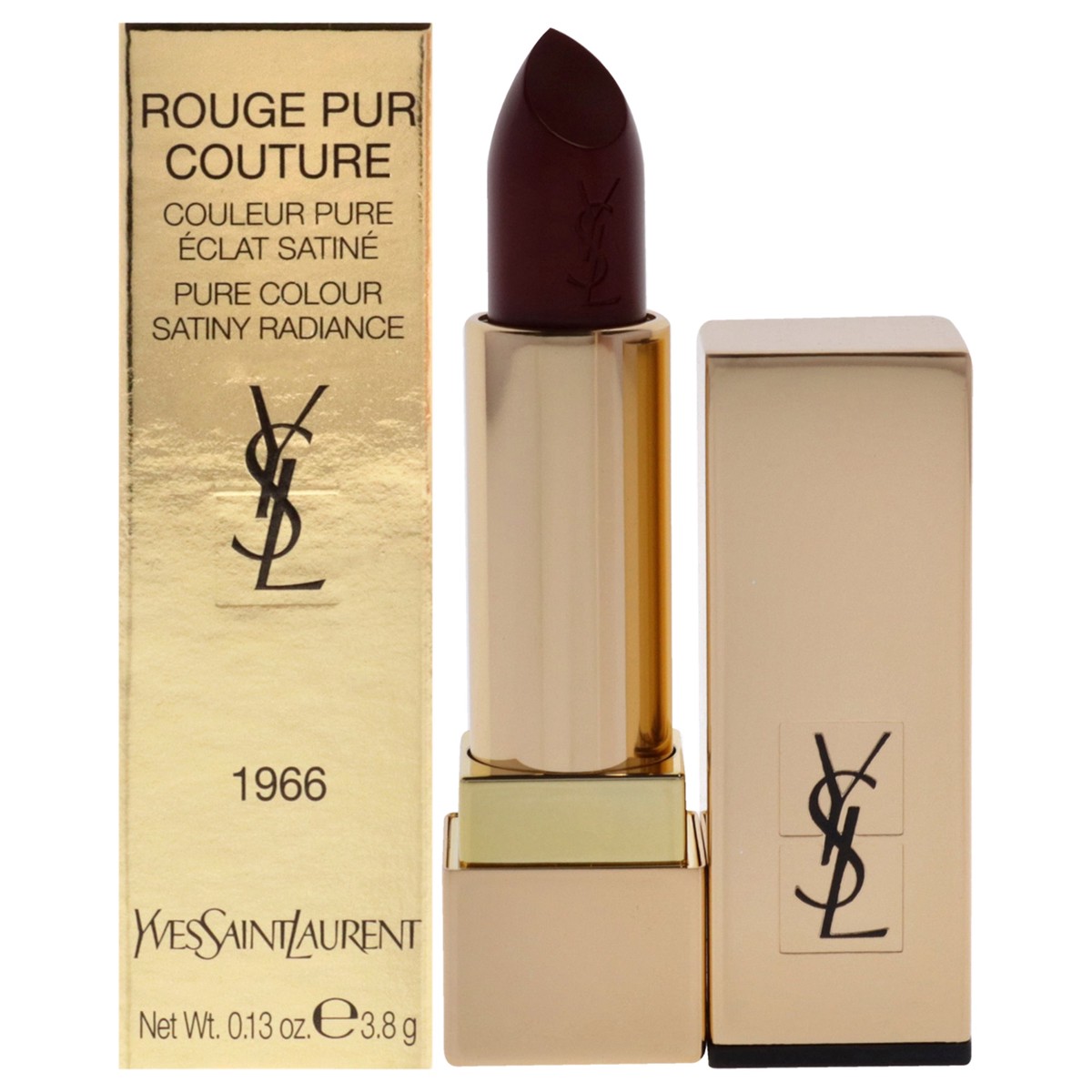 Yves Saint Laurent Rouge Pur Couture Satin Lipstick - 1966 Rouge Libre by Yves Saint Laurent for Women - 013 oz Lipstick