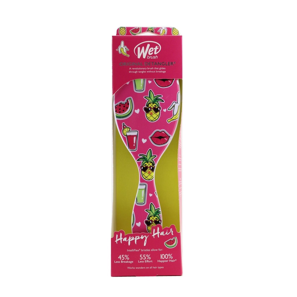 Wet Brush Original Detangler Happy Hair - Smiley Pineapple 1pc